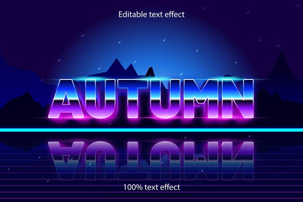 Autumn editable text effect retro style