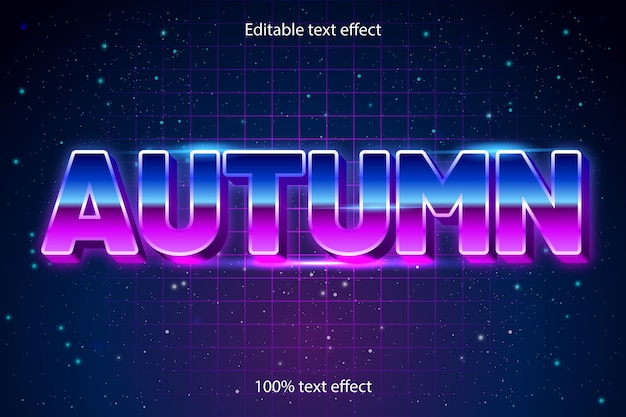 Autumn editable text effect retro style