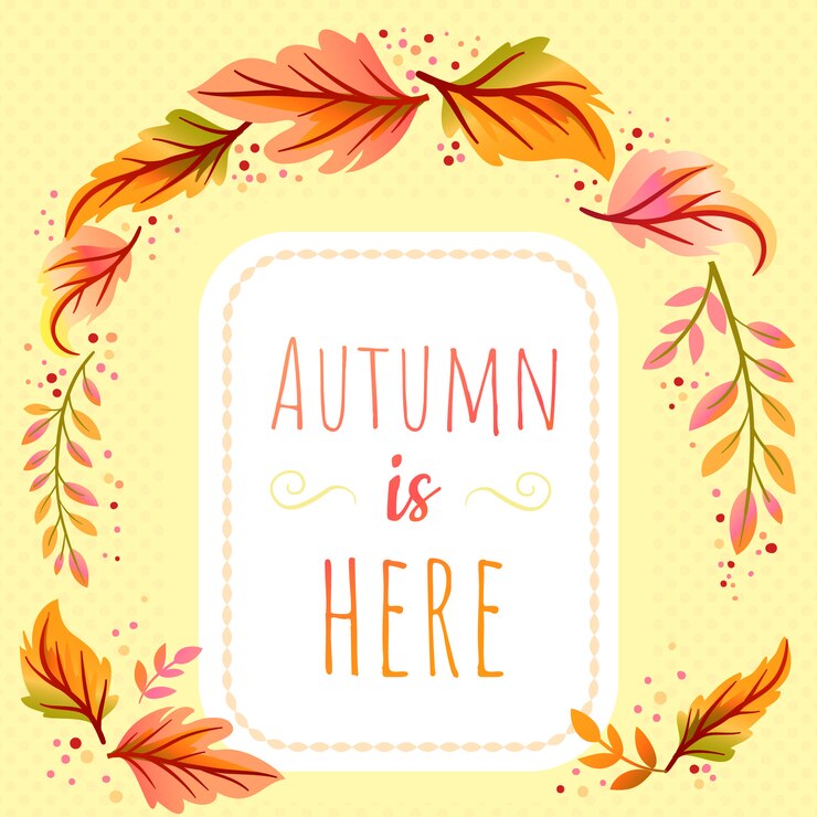 Vector autumn frame background