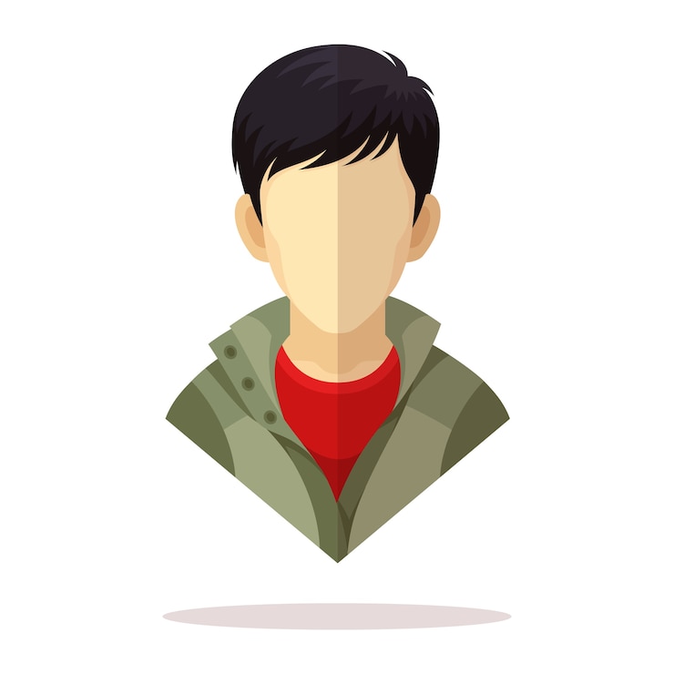 Vector avatar pria asia