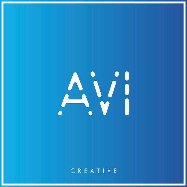 avi creative vector latter logo design minimal latter logo premium vector illustration monogram