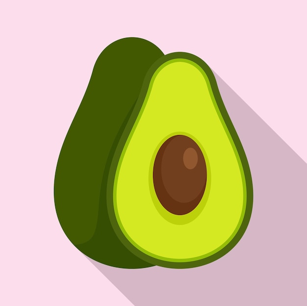 Avocado fruit icon Flat illustration of avocado fruit vector icon for web design
