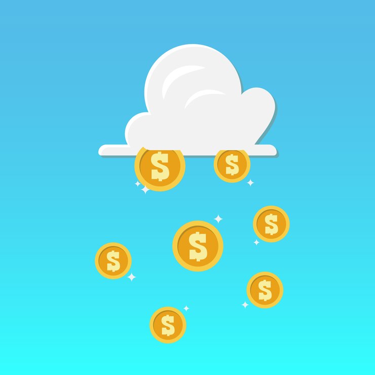 Vector awan dan hujan uang