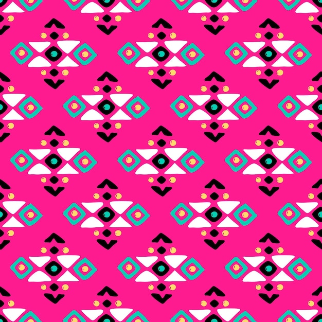 aztec style seamless geometry pattern with tribal ornament ornamental ethnic background