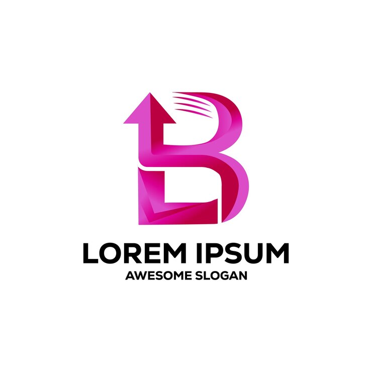 b icons letter b logo design vector 3d colorful gradient vector template