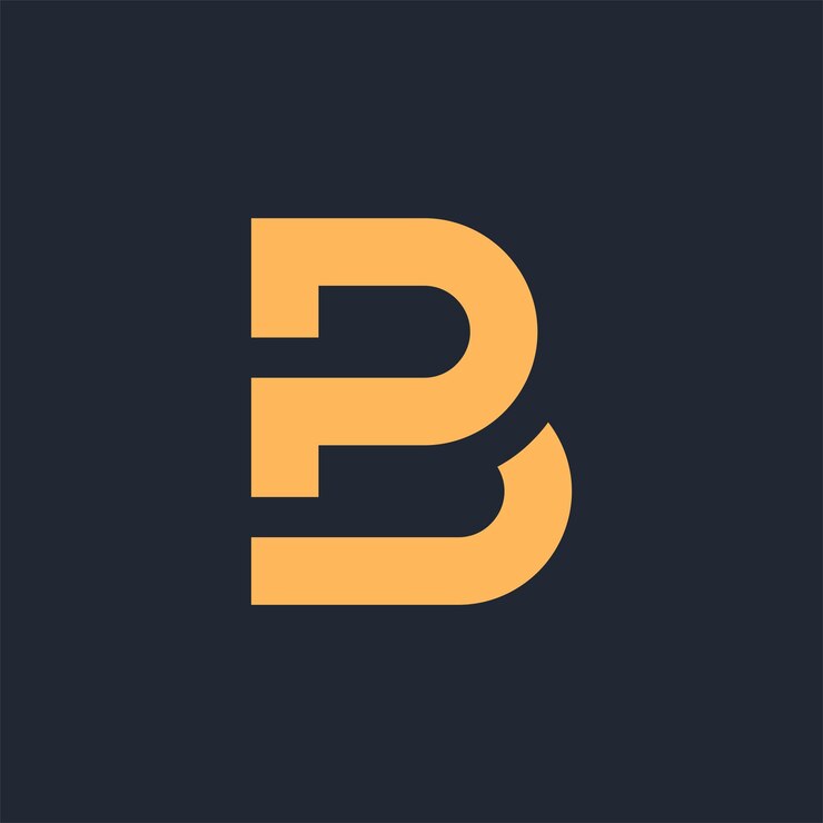 b real estate logo design vector