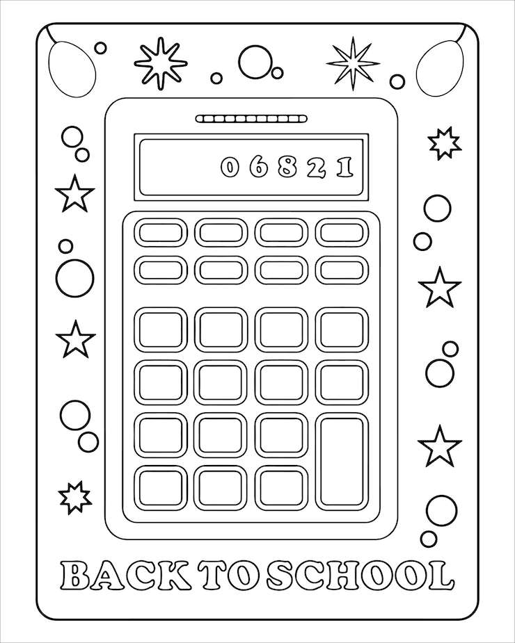 Vector back to school coloring pages for kids