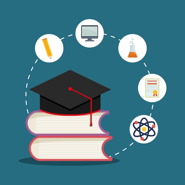 Back to school icon set design