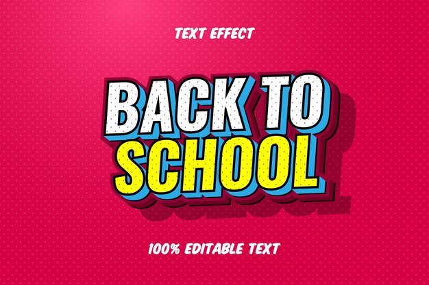 Back To School Modern Style Editable Text Effect