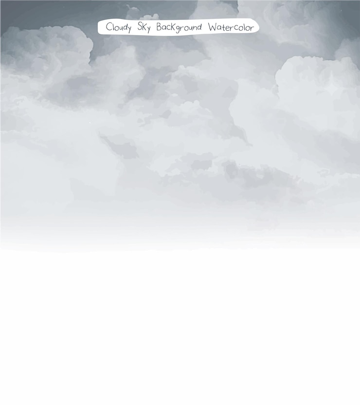 Vector background cloudy sky watercolor vector