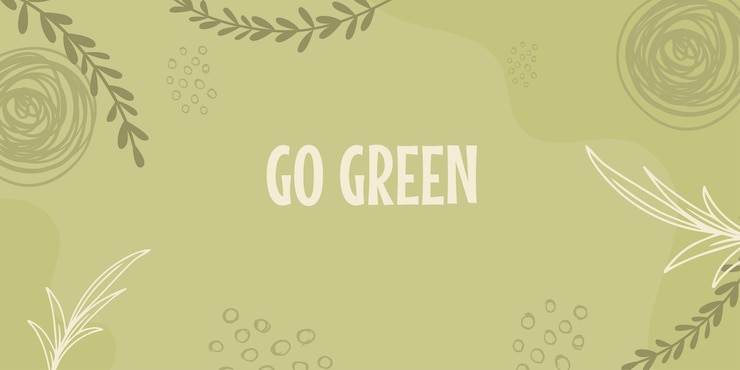 Vector background eco go green concept hand drawn