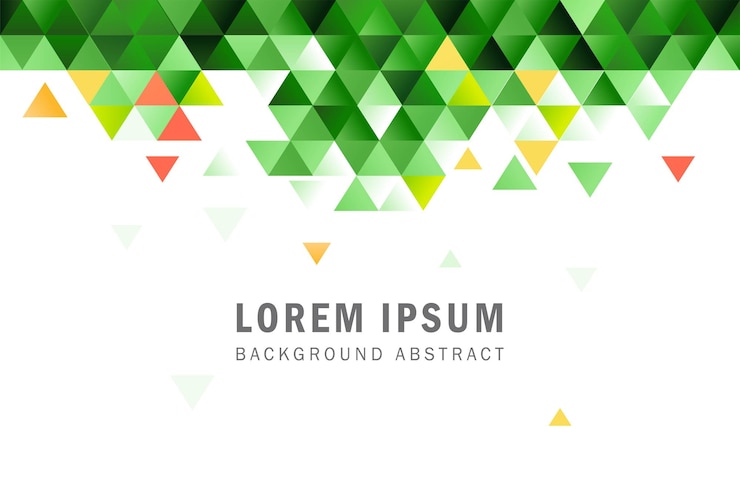 Vector background green colorful triangle liquid geometric abstract design