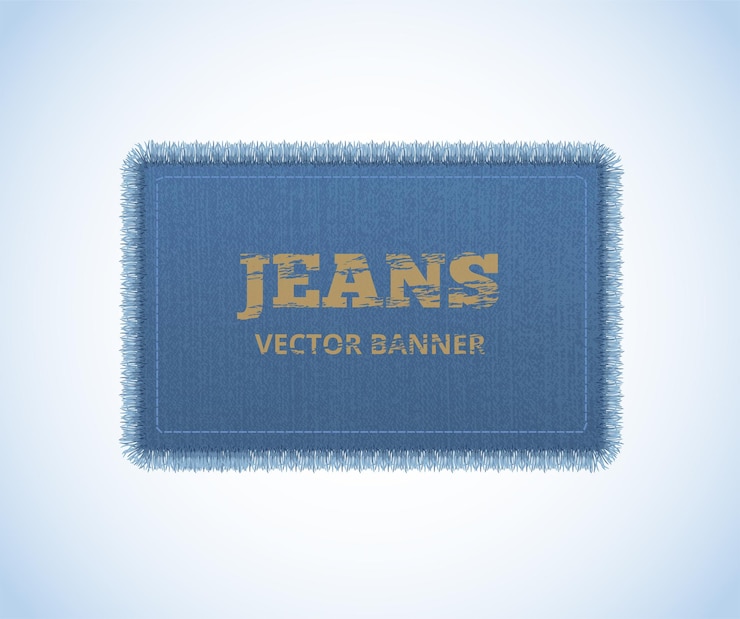 Vector background of denim texture. jeans realistic.