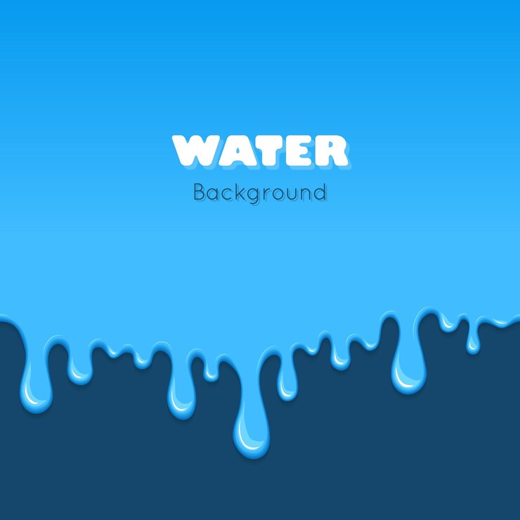 Vector background of dribble blue liquid