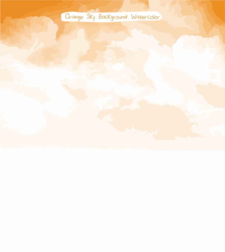 Vector background sky with cloudy watercolor