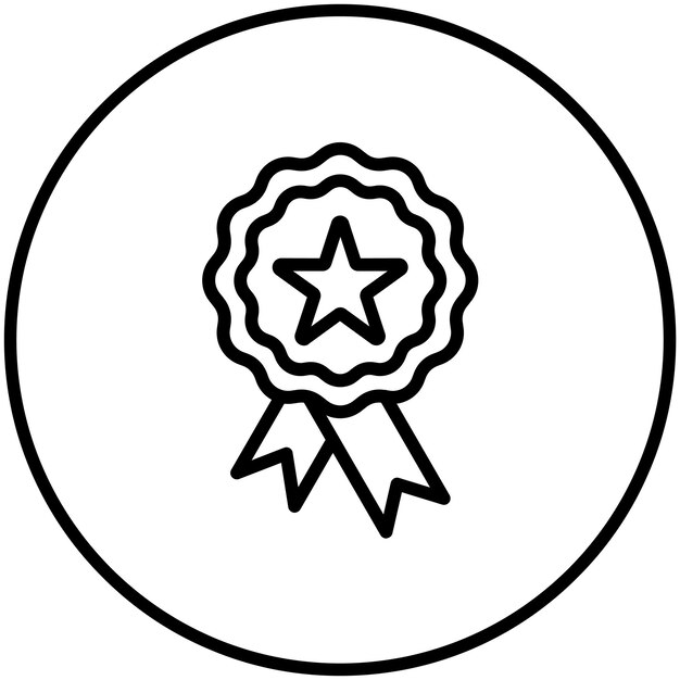 Badge vector icon illustration of Business and Office iconset
