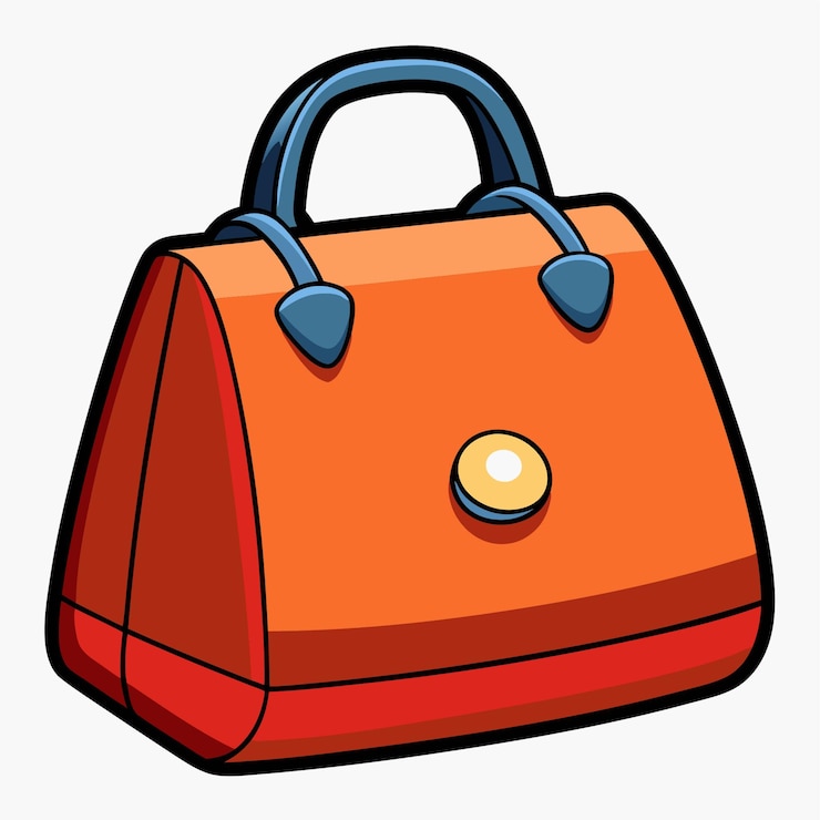 Vector bag cartoon style vector illustration