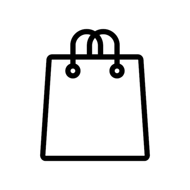 Bags Shopping icon set mall merchandise gift shopper bag vector symbol retail hand bag pictogram in black filled and outlined style