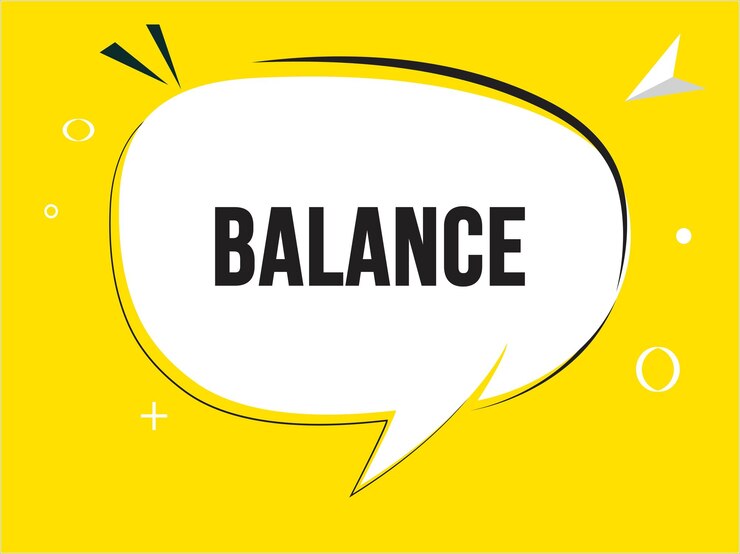Vector balance speech bubble text hi there on bright color for sticker banner and poster vector illustration
