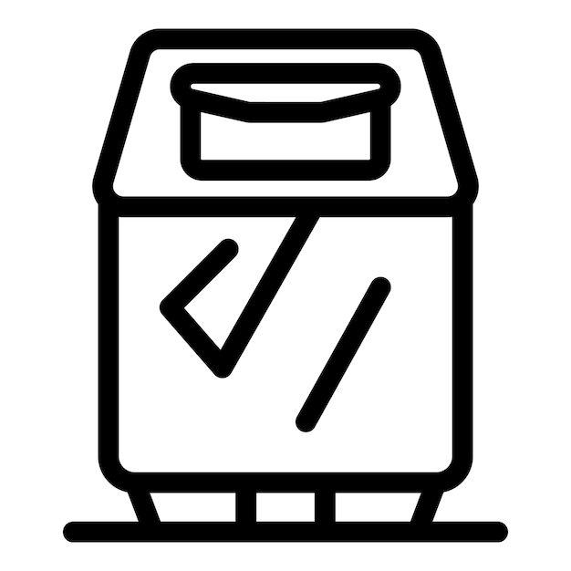Ballot box being used to vote in election