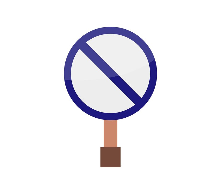 Vector ban sign