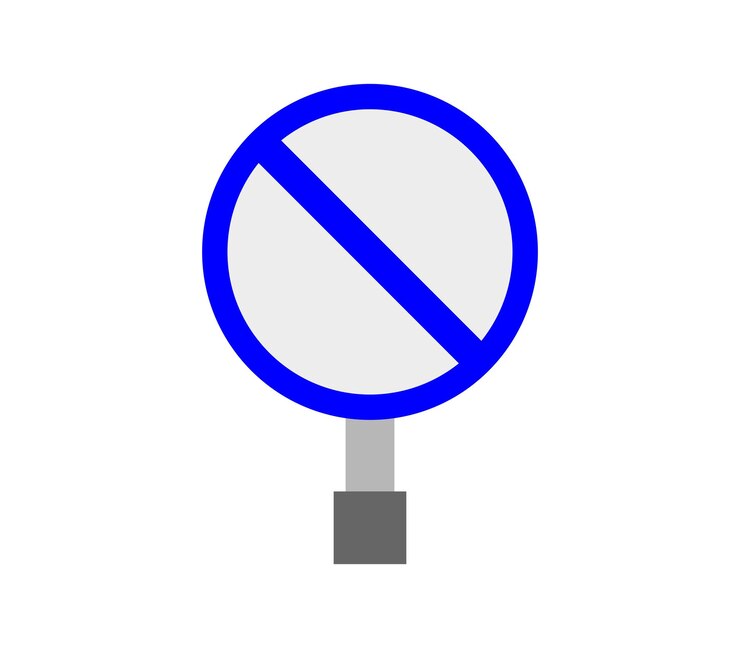 Vector ban sign