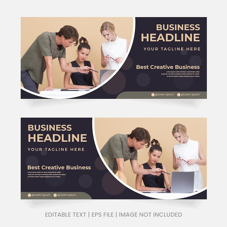 Vector banner cover social media promotion design