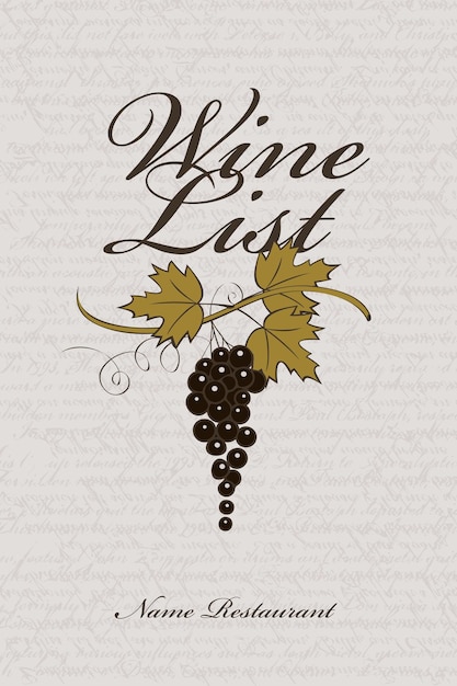 banner with bunch of grapes