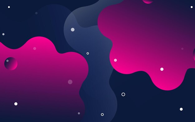 Banner with flowing liquid shapes Set of abstract gradient modern elements Template