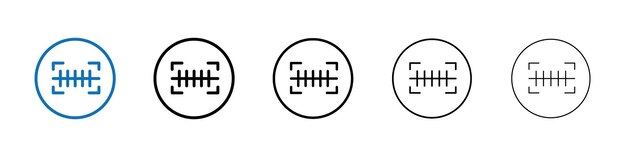 Bar code scanner icon Outline vector logo for web ui