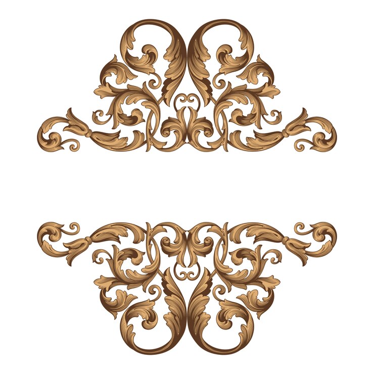 Barok klasik dari elemen vintage. Elemen desain dekoratif kaligrafi филигрань.