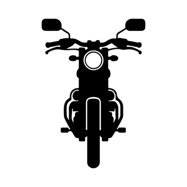 Basic Black Motorcycle Silhouette Vector