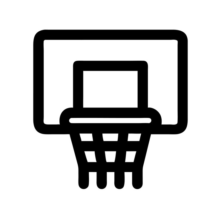 Basketball Glyph Icon Vector for Sports Design Projects