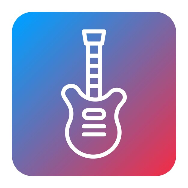 bass guitar icon vector image can be used for rock and roll