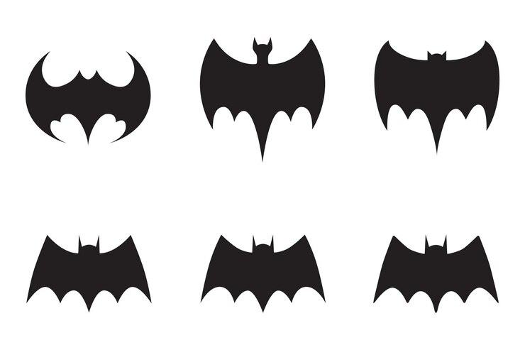 bat silhouette design as halloween illustration