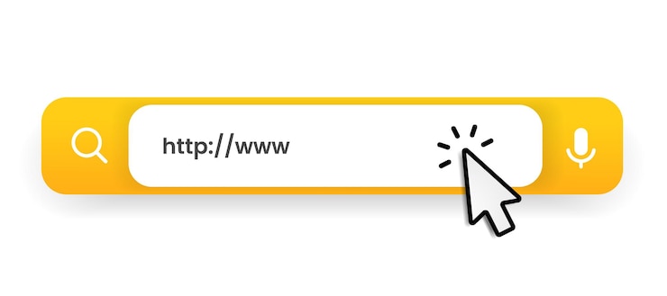 Vector batang pencarian mesin pencari peramban internet untuk bilah navigasi dan alamat pencarian aplikasi seluler ui