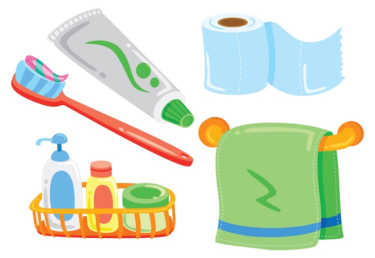 Vector bathroom equipment illustration