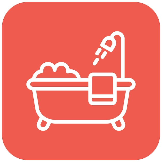 Bathtub Vector Icon Design Illustration
