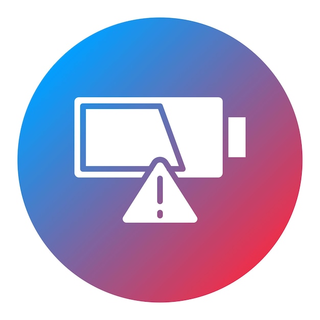 battery alert icon vector image can be used for battery and power