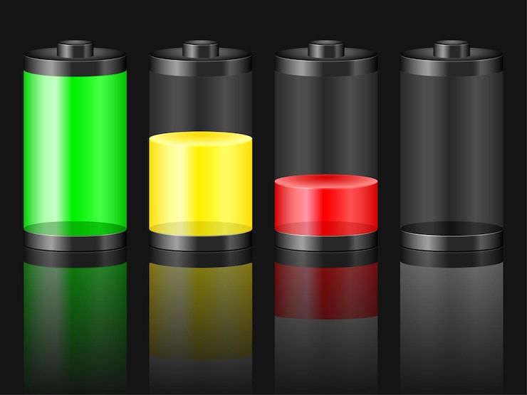 Vector battery level black