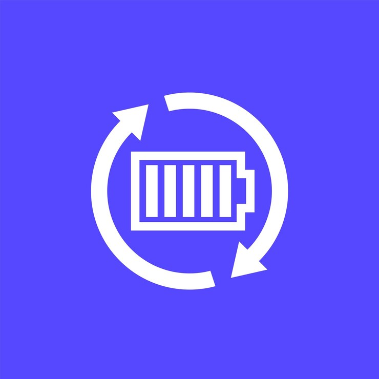 Vector battery swap icon replace a battery sign