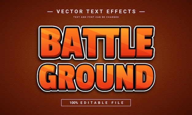 Battle Ground editable 3d text effect