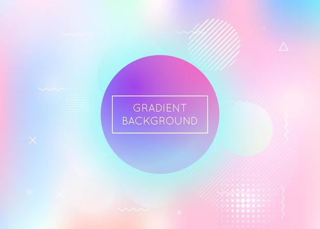 Bauhaus background with liquid shapes Dynamic holographic fluid