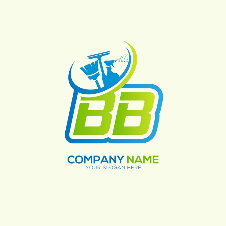 BB or B Letter Local Cleaning vector logo Cleaning service logo vector
