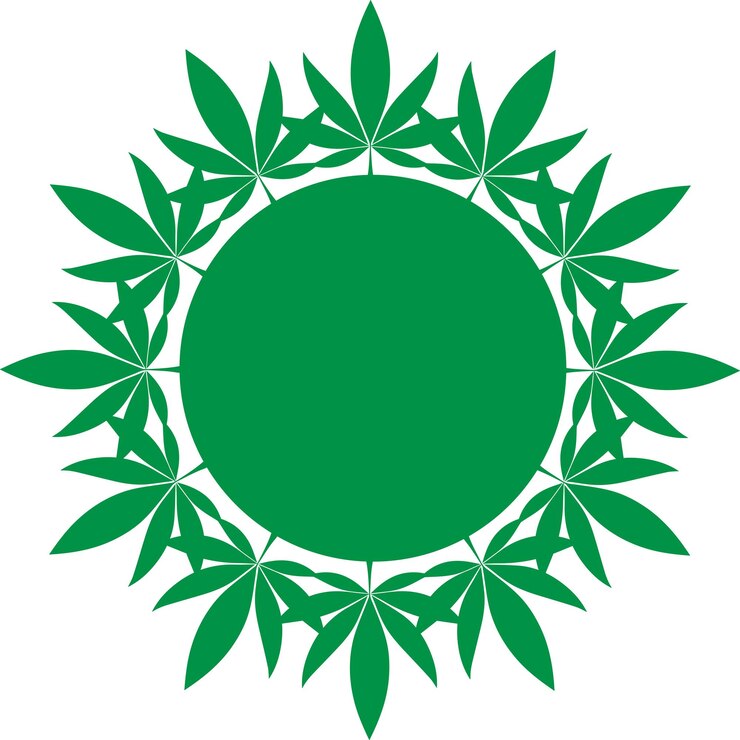 bd hemp herb grass leaf illustration icon