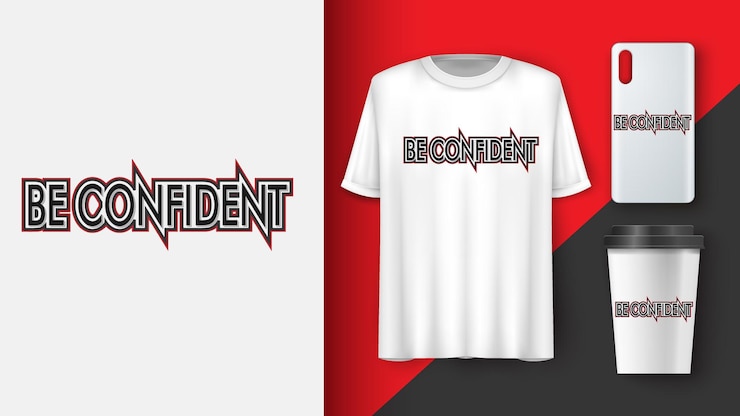 Vector be confident merhandise design