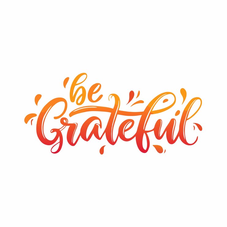Be grateful lettering quote Hand written greeting card template for Thanksgiving day illustration 17