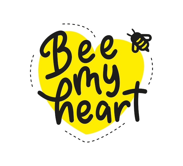 Be my heart Hand written calligraphy