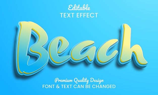 beach text design with a blue background