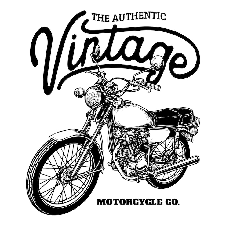 Beautiful classic custom motorcycle badge
